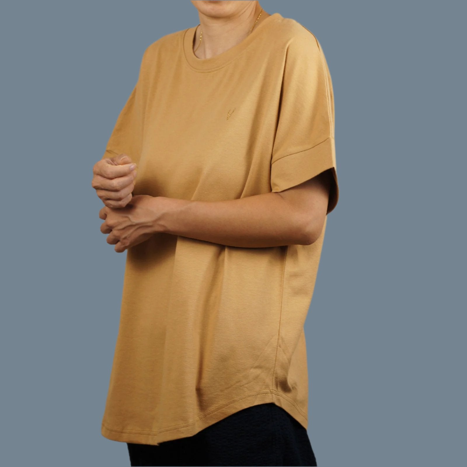 GOTS認証 オーガニックコットン レディース ドロップスリーブ Tシャツ