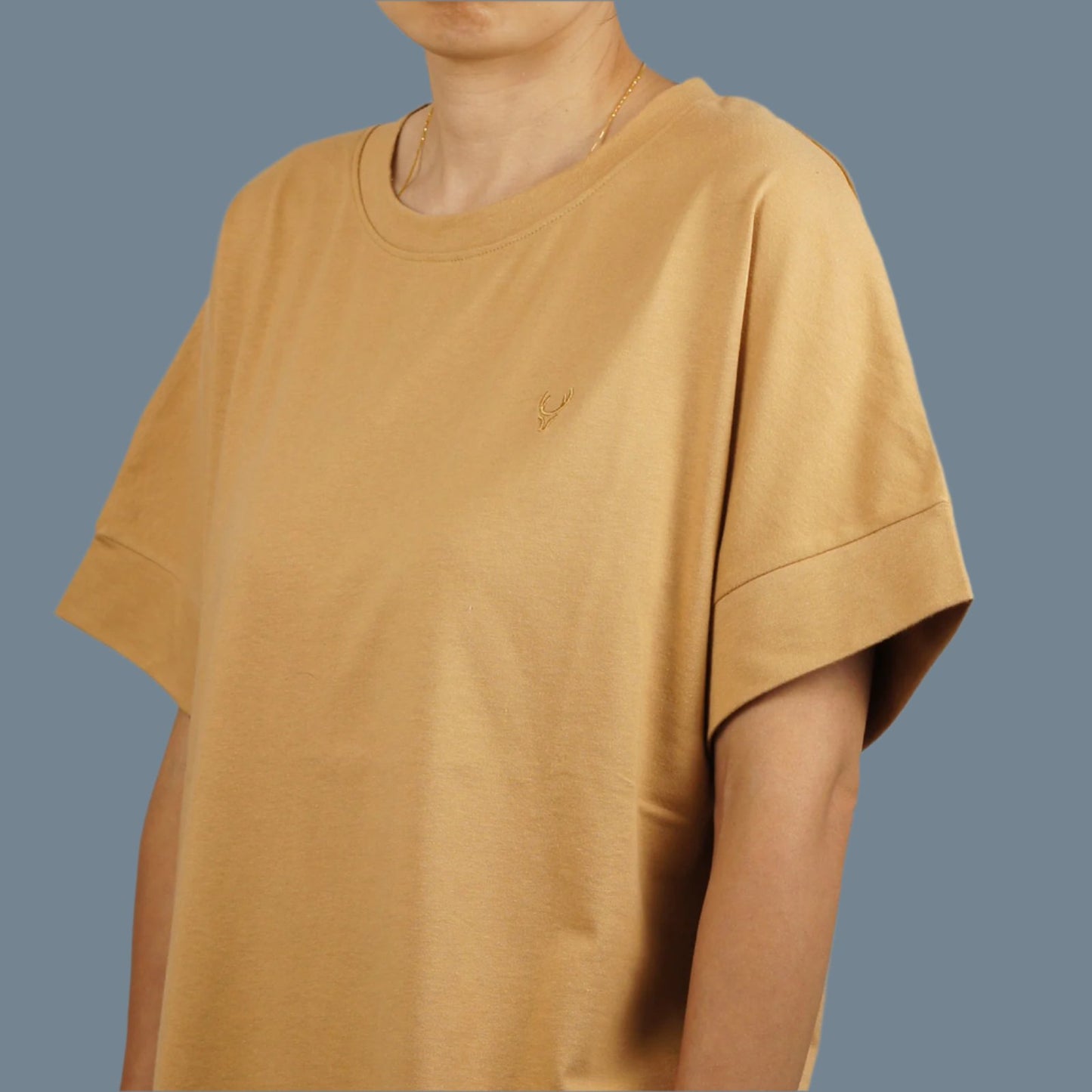 GOTS認証 オーガニックコットン レディース ドロップスリーブ Tシャツ