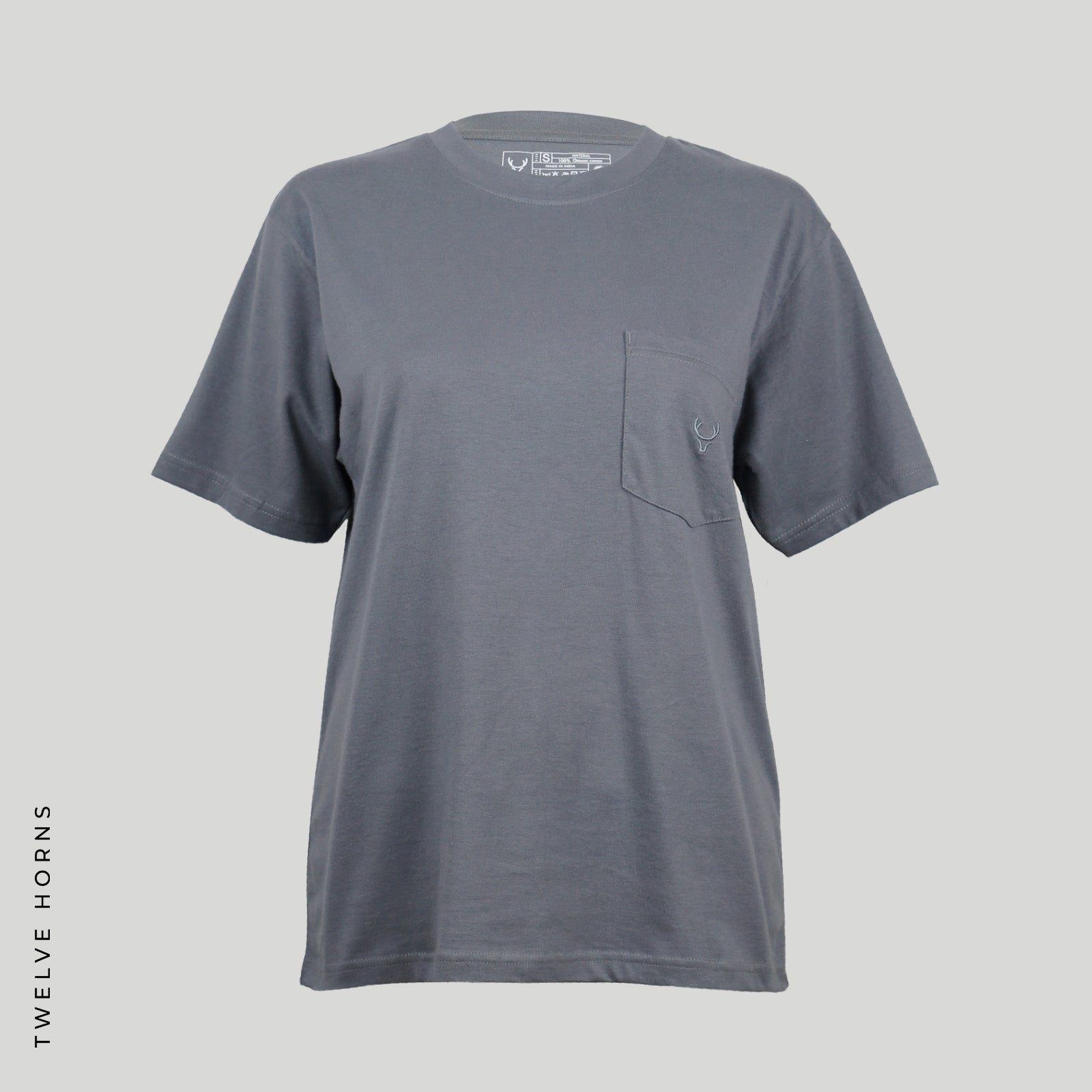 GOTS認証 男女兼用 ユニセックス 100%オーガニックコットン ポケット付き Tシャツ