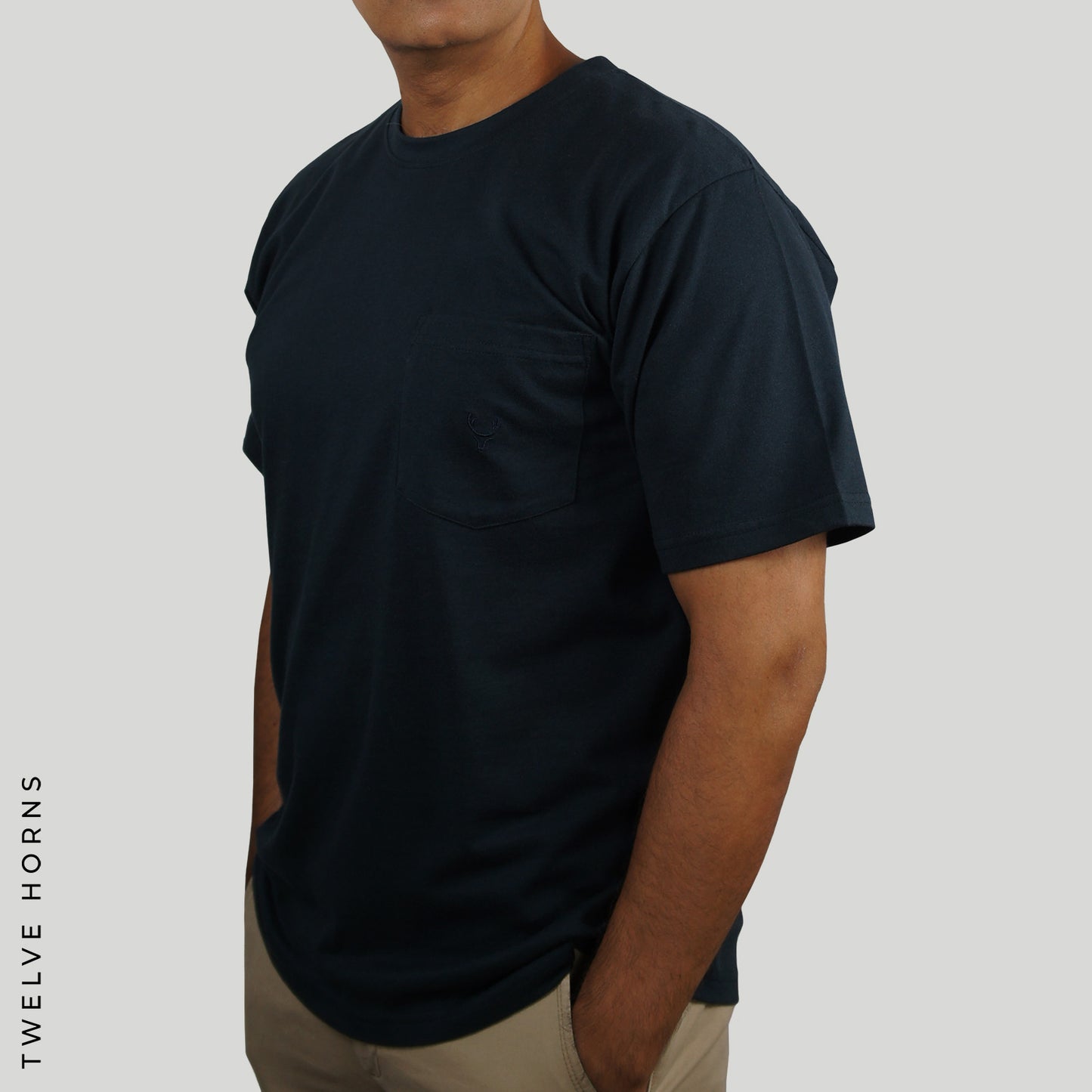 GOTS認証 男女兼用 ユニセックス　100%オーガニックコットン　ポケット付き Tシャツ